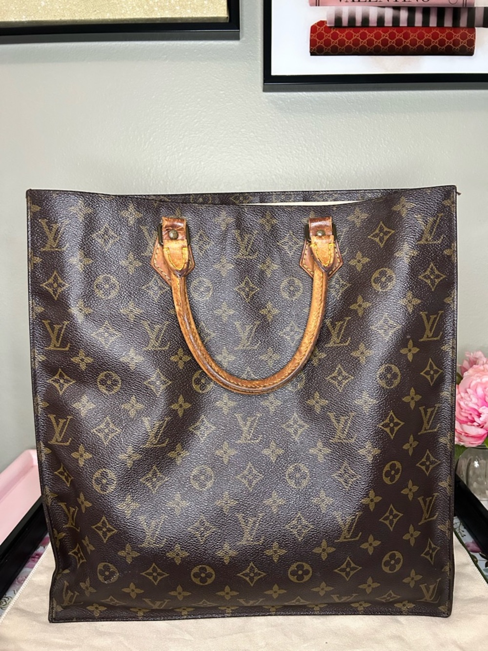 Louis Vuitton Monogram Sac Plat (Vintage Tote - Picture 9 of 10